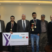 رئيس جامعة بوليتكنك فلسطين يستقبل الفريق الفائز في مسابقة كاس التخيل